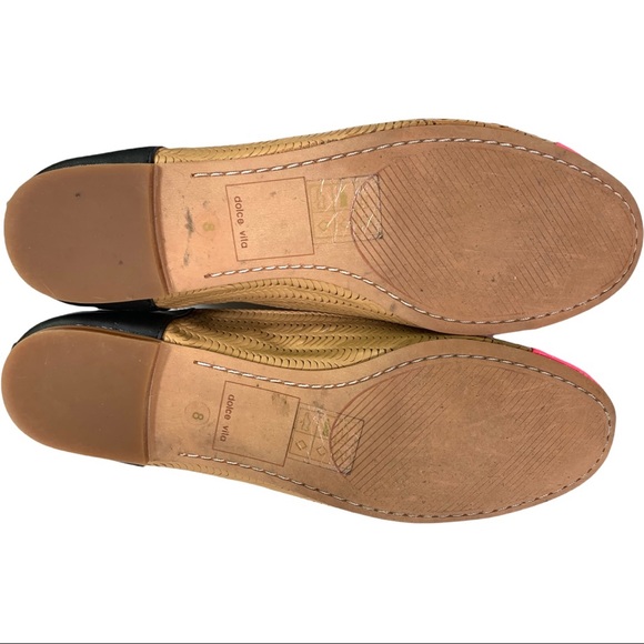 Dolce Vita Baca Fish-Scale Ballet Flats Tan Black Pink - Picture 9 of 9